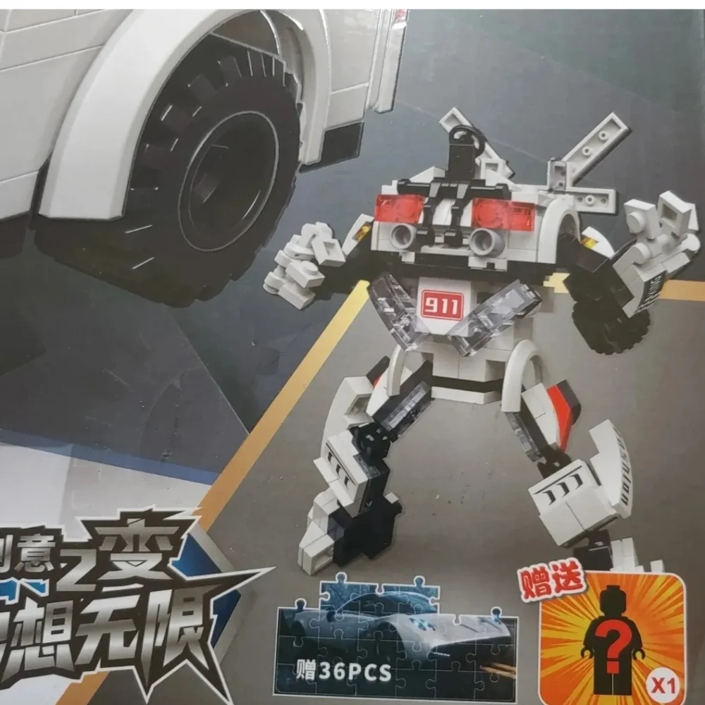 New Wild Racing Porche 911 Building Blocks Tranforms Robot Toy 281 Pcs Boy Gift